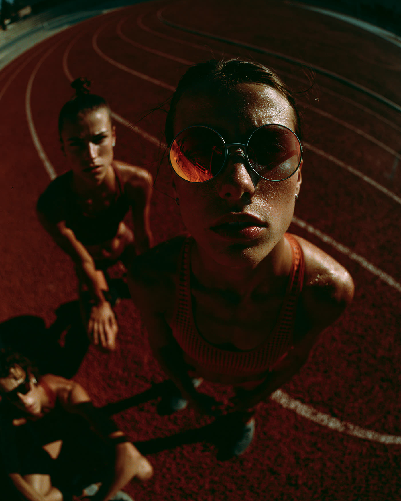 Fisheye pack of runners, variant one