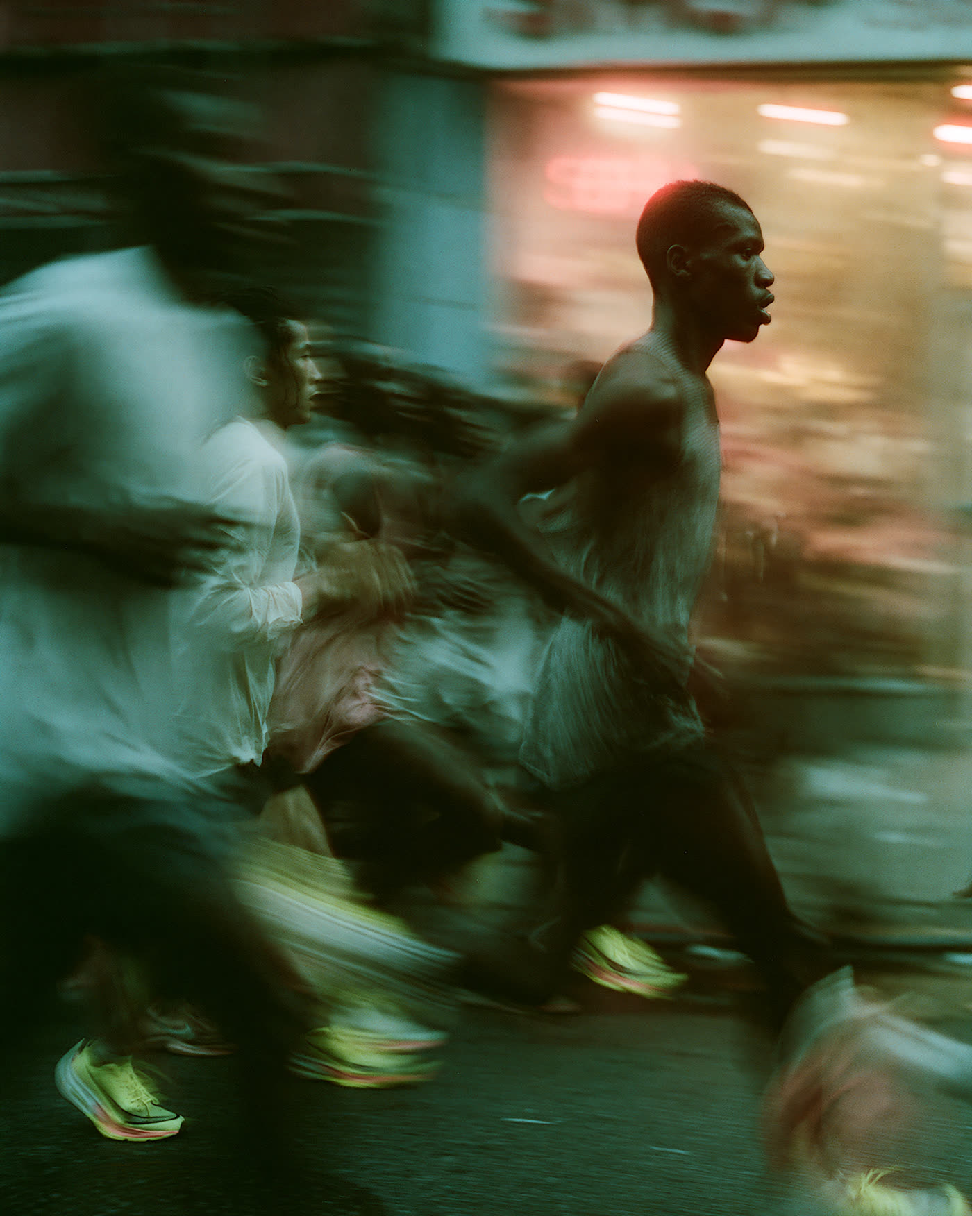 Night runner panning at 1/15 second